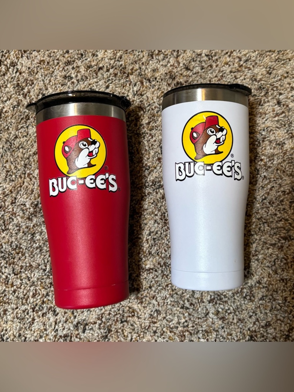 212 Buc-ee's Yukon Outfitters 20 oz Red & White Travel Tumblers